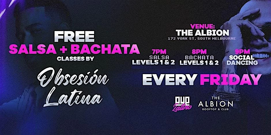FREE Salsa & Bachata classes & social EVERY FRIDAY in South Melbourne
