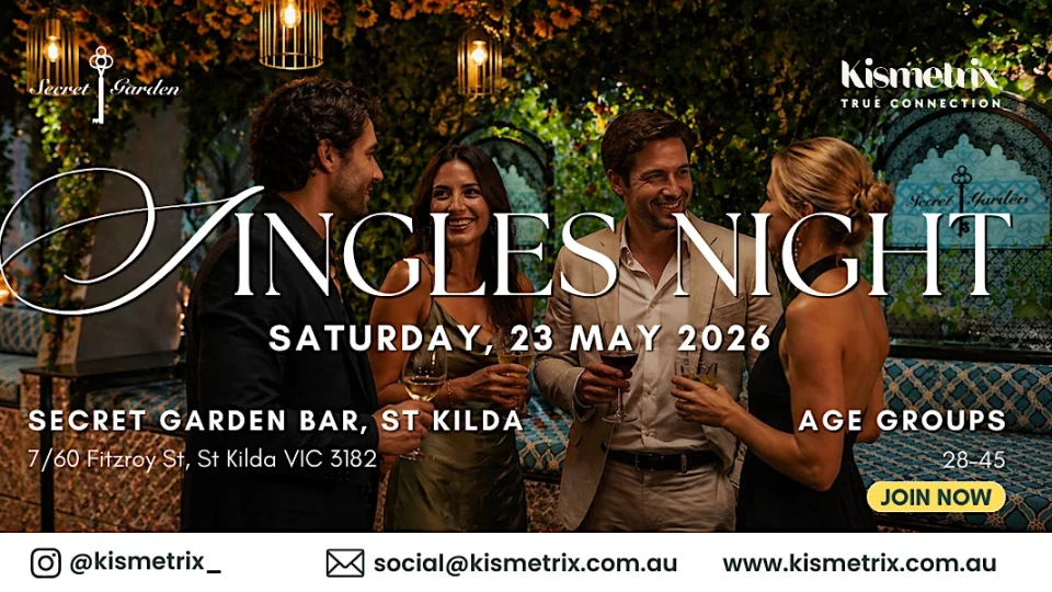 May 23 | Kismetrix Social — A Hosted Singles Evening at Secret Garden
