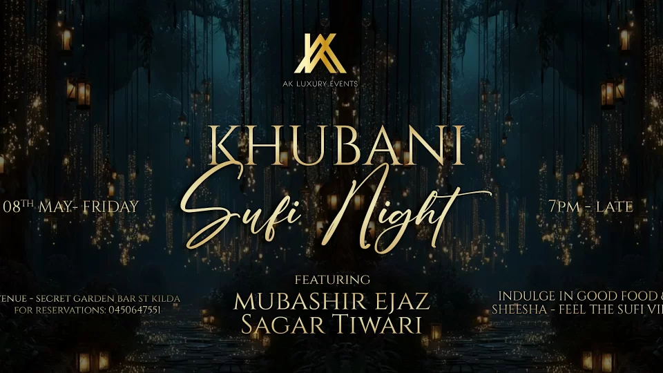 Khubani Sufi Night- Live Music with Band & Cultural Experience in Melbourne