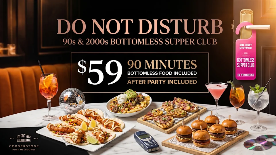 $59 Bottomless Drinks + Food + After Party