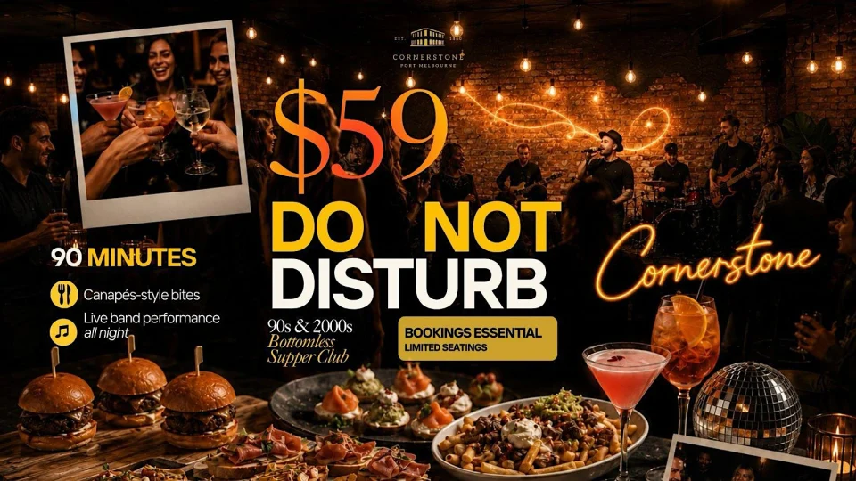 $59 Bottomless Drinks, Food & Live Band