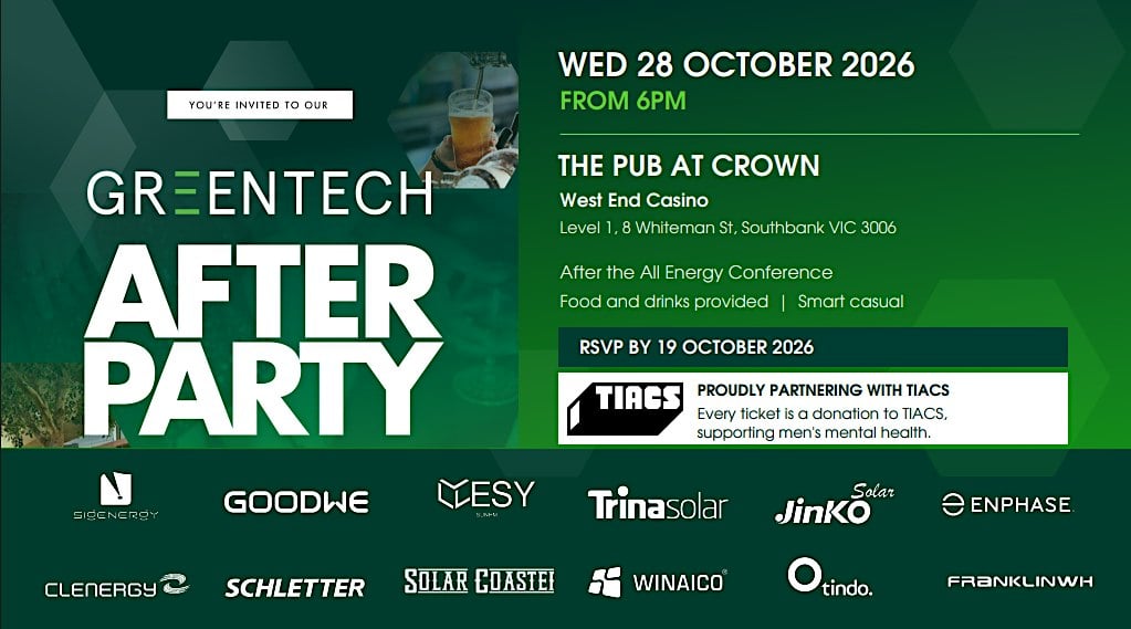 Greentech 2026 All Energy AFTERPARTY