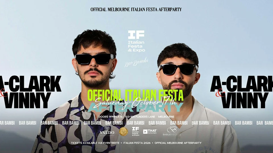 ITALIAN FESTA OFFICIAL AFTER PARTY – FT A-CLARK & VINNY – OCT 17TH 2026